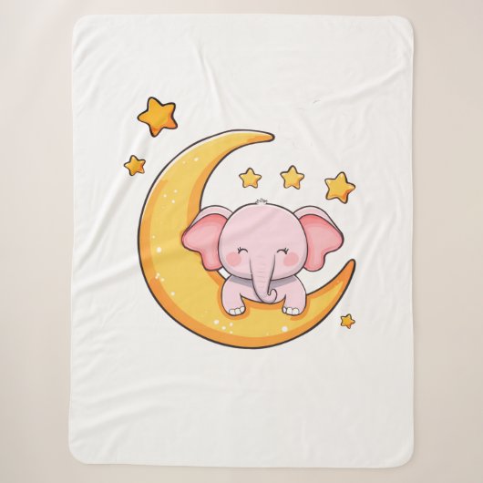 Couverture Sherpa Bébé éléphant (Devant)
