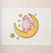 Couverture Sherpa Bébé éléphant (Devant (Horizontal))