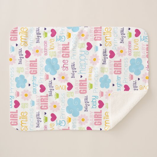 Couverture Sherpa Bébé fille (Devant (Horizontal))