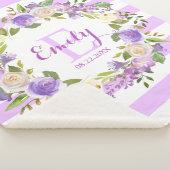 Couverture Sherpa Bébé floral de crèche de fille de rayures (3/4)