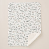 Couverture Sherpa Bébé floral délicat (Devant)