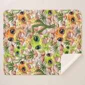 Couverture Sherpa Bébé Geckos jote personnages de dessin (Devant (Horizontal))