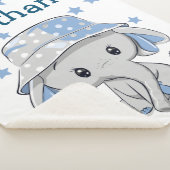 Couverture Sherpa Bébé mignon éléphant garçon   (3/4)