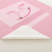 Couverture Sherpa Bébé mignon fille rose Rocking Horse (3/4)