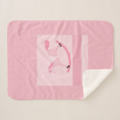 Couverture Sherpa Bébé mignon fille rose Rocking Horse (Devant (Horizontal))