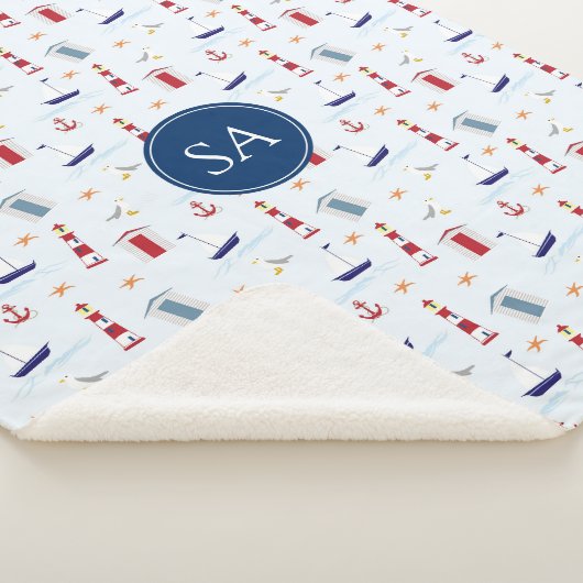 Couverture Sherpa Bébé Nautique tendance (3/4)