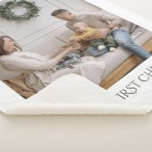 Couverture Sherpa Bébé Première famille de Noël Photo (3/4)