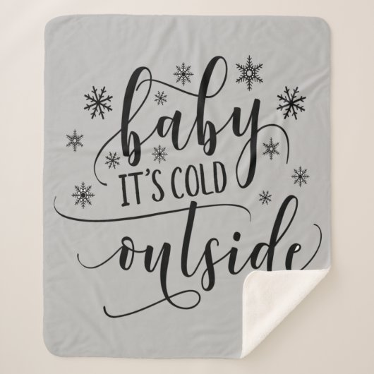 Couverture Sherpa Bébé Son Froid Hors Gris Sherpa Blanket (Devant)