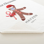 Couverture Sherpa Bébés mignons Premier pain d'épices de Noël Monogr (3/4)