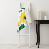 Couverture Sherpa Bee de tournesol mignonne (En situation)