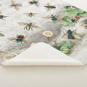 Couverture Sherpa Bee Honey Travailleur Queen Bees Antique (3/4)