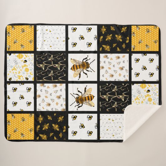 Couverture Sherpa Bee Quilt (Devant (Horizontal))