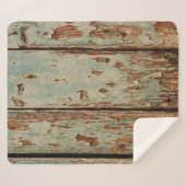 Couverture Sherpa Beige and brown wooden board (Devant (Horizontal))