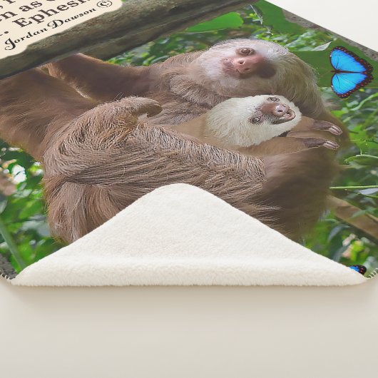 Couverture Sherpa Belle Écriture de Sloth : Ephésiens 4:32 (3/4)