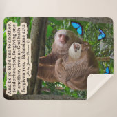 Couverture Sherpa Belle Écriture de Sloth : Ephésiens 4:32 (Devant (Horizontal))