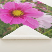 Couverture Sherpa Belle Fleur Cosmos Rose (3/4)