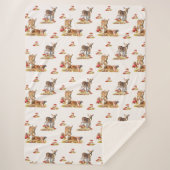 Couverture Sherpa Belle Forêt Animale Automne Motif Art (Devant)