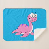 Couverture Sherpa Belle Illustration Du Monstre Loch Ness. (Devant (Horizontal))