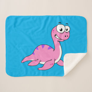 Couverture Sherpa Belle Illustration Du Monstre Loch Ness.