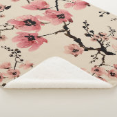 Couverture Sherpa Belle impression de fleurs d'aquarelle. St (3/4)