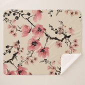Couverture Sherpa Belle impression de fleurs d'aquarelle. St (Devant (Horizontal))