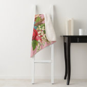 Couverture Sherpa belle impression de panier de fleurs victoriennes (En situation)