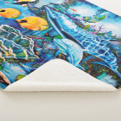 Couverture Sherpa Belle peinture murale de vie marine (3/4)