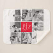 Couverture Sherpa Belle photo Collage Couple et Joyeuse Saint Valent (Devant (Horizontal))