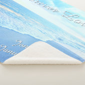 Couverture Sherpa Belle plage Mariage personnalisé Jetée Blanche (3/4)