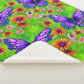 Couverture Sherpa Belle prairie à papillon pourpre (3/4)