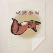 Couverture Sherpa Belle Renard rouge Foxy (Devant)