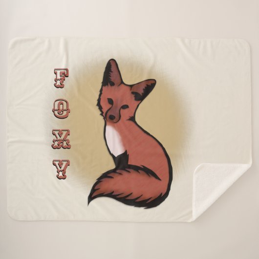 Couverture Sherpa Belle Renard rouge Foxy (Devant (Horizontal))