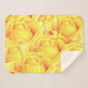 Couverture Sherpa Belle Rose Jaune