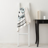 Couverture Sherpa Belle silhouette de couple noir et blanc (En situation)