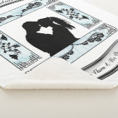 Couverture Sherpa Belle silhouette de couple noir et blanc (3/4)