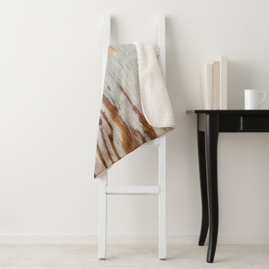 Couverture Sherpa Belle texture en bois ou fond abstrait, gr (En situation)