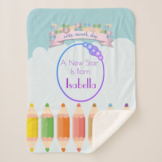 Couverture Sherpa Belles couleurs pastel chic chic chic élégantes (Devant)