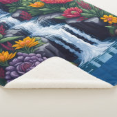 Couverture Sherpa Belles fleurs et cascade (3/4)