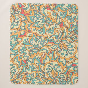 Couverture Sherpa belles fleurs sans couture motif. floral vintage