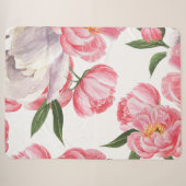 Couverture Sherpa Belles Roses (Devant (Horizontal))