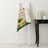 Couverture Sherpa Bénédiction de Noël irlandaise avec Tartan nationa (En situation)