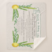 Couverture Sherpa Bénédiction en hébreu de Sukkot pour secouer Lulav (Devant)