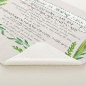 Couverture Sherpa Bénédiction en hébreu de Sukkot pour secouer Lulav (3/4)