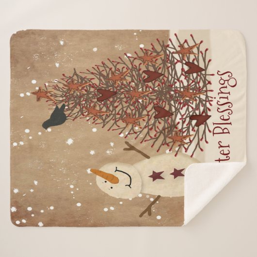 Couverture Sherpa Bénédictions d'hiver (Devant (Horizontal))