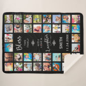 Couverture Sherpa Bénissez cette famille avec amour 32 Photo Collage (Devant (Horizontal))