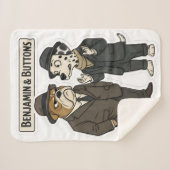 Couverture Sherpa Benjamin and buttons detective duo fleece blanket (Devant (Horizontal))