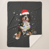 Couverture Sherpa Berese Mountain Dog Lights Christmas Matching Fam (Devant)