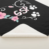 Couverture Sherpa Berger Allemand Et Fleur (3/4)