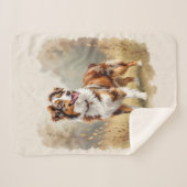Couverture Sherpa Berger Australien Red Merle Aussie (Devant (Horizontal))