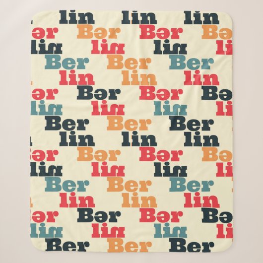 Couverture Sherpa Berlin creative pattern. (Devant)